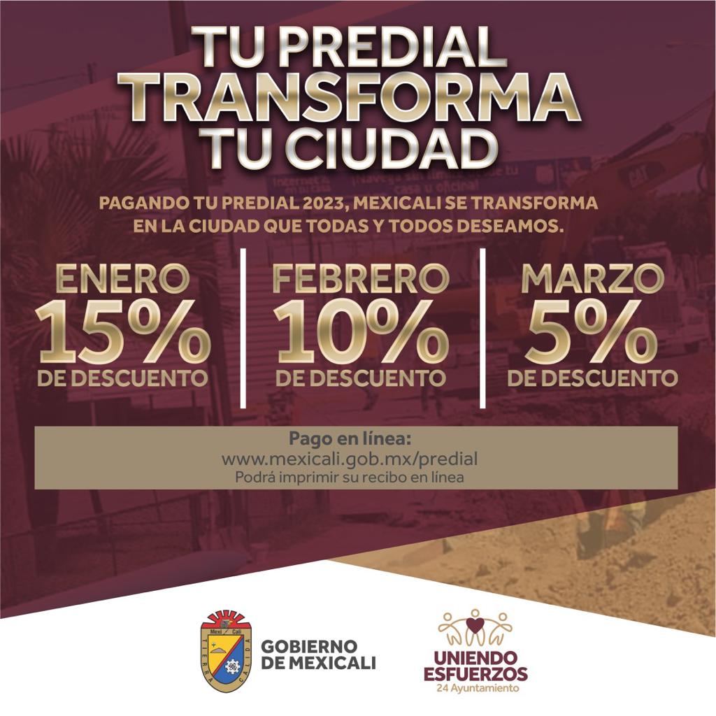 ESTE DOMINGO INICIAN LOS DESCUENTOS DE HASTA EL 15 EN EL PAGO DEL PREDIAL